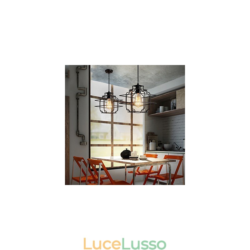Lampada a sospensione in metallo di Retro Designers