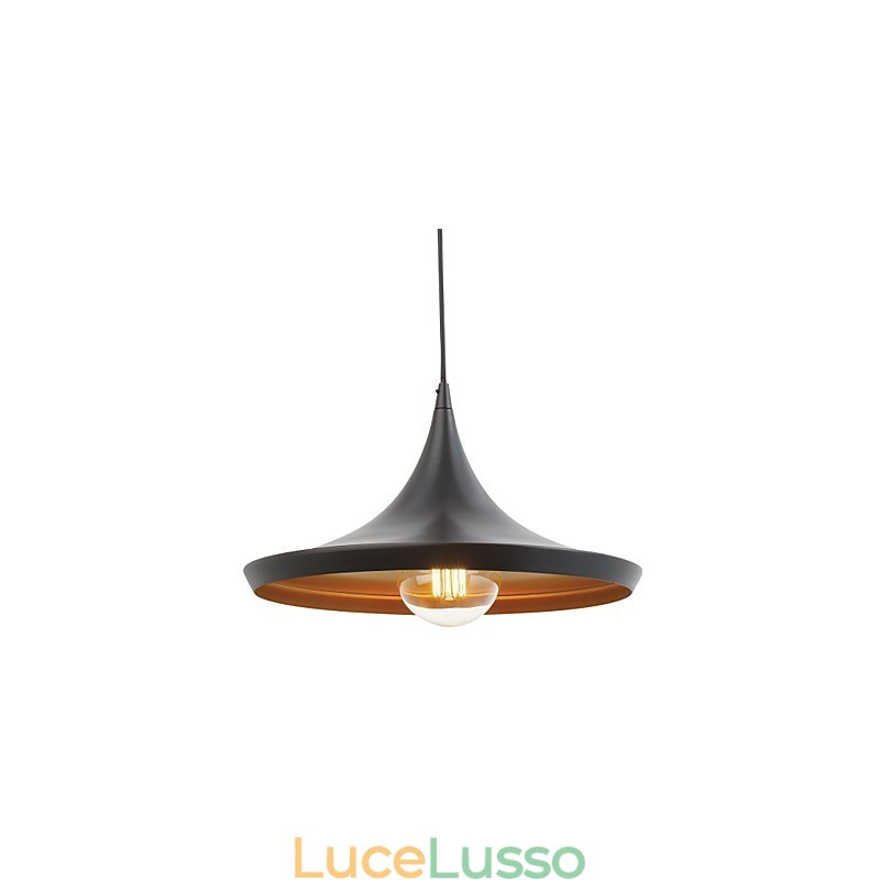 Lampada a sospensione Retro Vintage Tom Dixon Design Lampada a sospensione dipinta di nero Luci