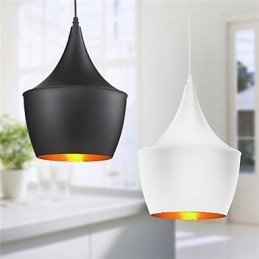 Lampada a sospensione Retro Vintage Tom Dixon Design Nero Bianco Tipo Lampade a sospensione da caffè