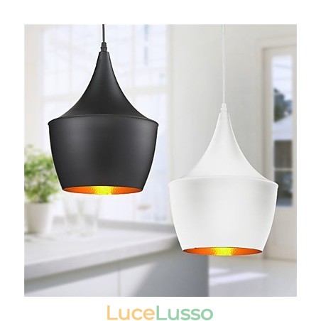 Lampada a sospensione Retro Vintage Tom Dixon Design Nero Bianco Tipo Lampade a sospensione da caffè Lampada a sospensione Retro Vintage Tom Dixon Design Nero Bianco Tipo Lampade a sospensione da caffè