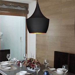 Lampada a sospensione Retro Vintage Tom Dixon Design Nero Bianco Tipo Lampade a sospensione da caffè