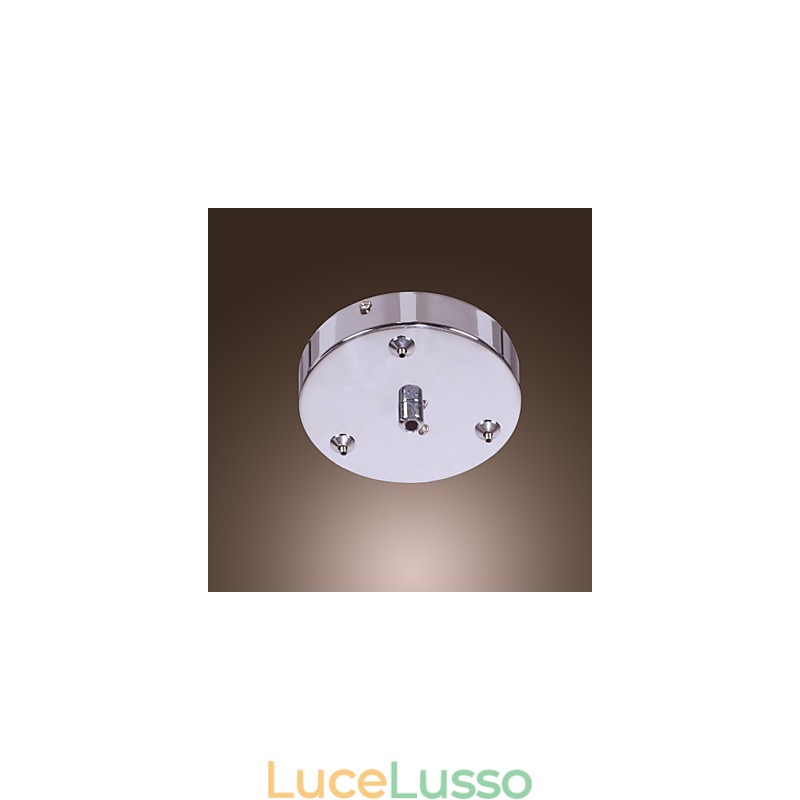Lampada a sospensione artistica in cristallo a 6 luci con paralume in vetro