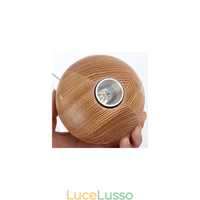 Lampade a sospensione Mini stile Lanterna Legno Bambù