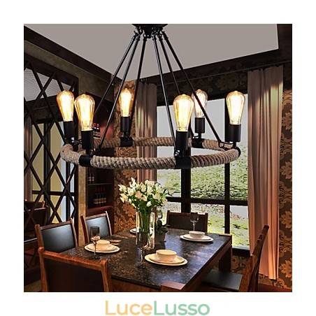 Lampadario a sospensione Mini Style Rustic Lodge Metallo Lampadario a sospensione Mini Style Rustic Lodge Metallo