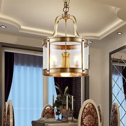 Lampade a sospensione in cristallo Mini stile tradizionale classico metallo