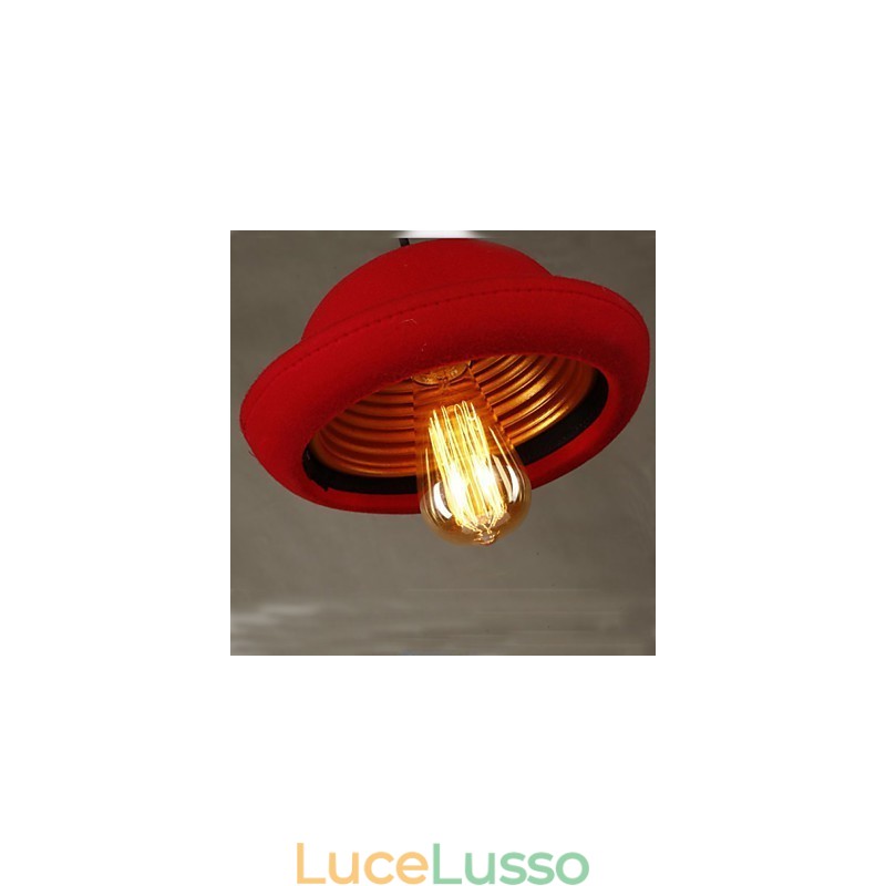 Lampadario a sospensione Hat Cafe Design nero
