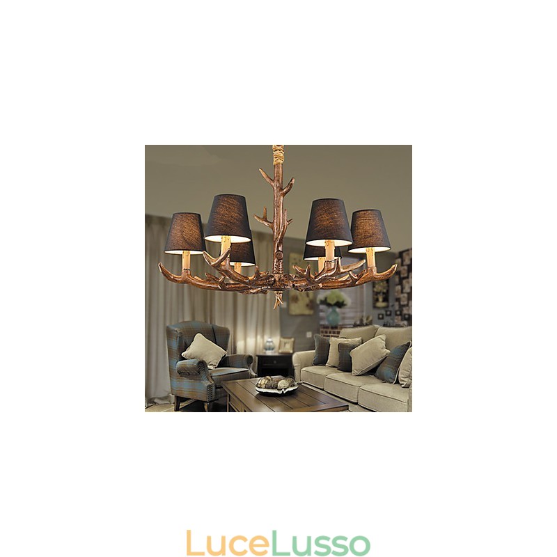 Lampadario a sospensione in resina vintage