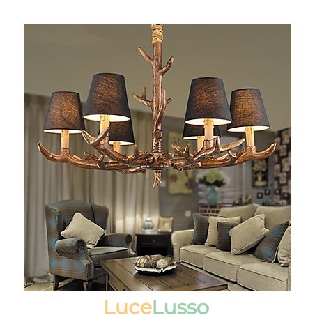 Lampadario a sospensione in resina vintage Lampadario a sospensione in resina vintage