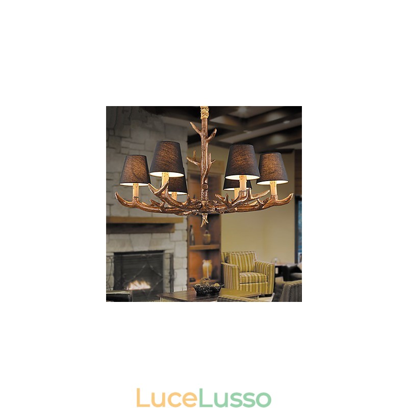 Lampadario a sospensione in resina vintage