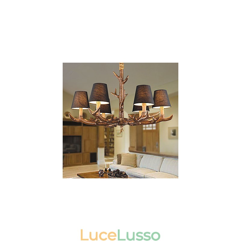 Lampadario a sospensione in resina vintage