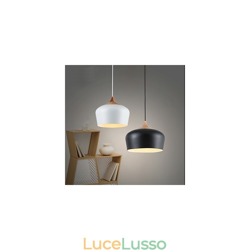 Lampada a sospensione in metallo con dipinto in stile retrò vintage mini