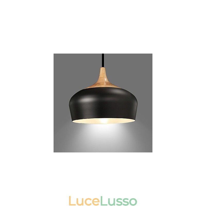 Lampada a sospensione in metallo con dipinto in stile retrò vintage mini