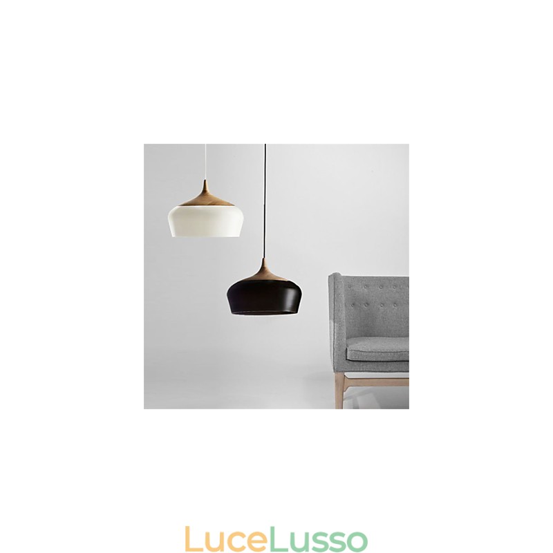 Lampada a sospensione in metallo con dipinto in stile retrò vintage mini