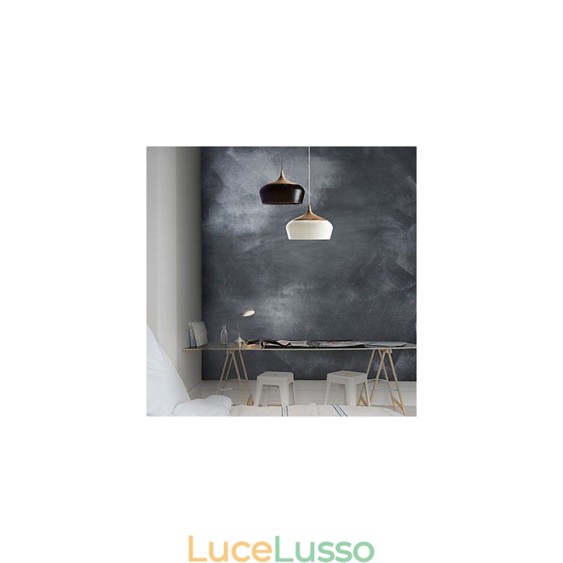 Lampada a sospensione in metallo con dipinto in stile retrò vintage mini