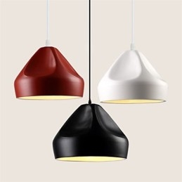 Lampada a sospensione in metallo con dipinto in stile retrò vintage mini