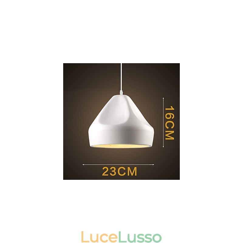 Lampada a sospensione in metallo con dipinto in stile retrò vintage mini