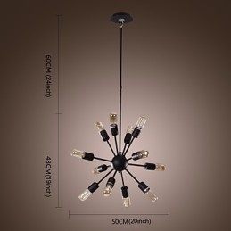 Lampadario in ferro Avant Garde con 12 luci