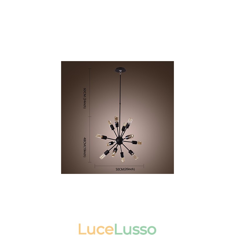 Lampadario in ferro Avant Garde con 12 luci