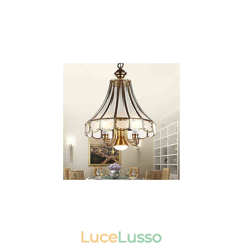 Lampade a sospensione in cristallo Mini stile tradizionale classico metallo