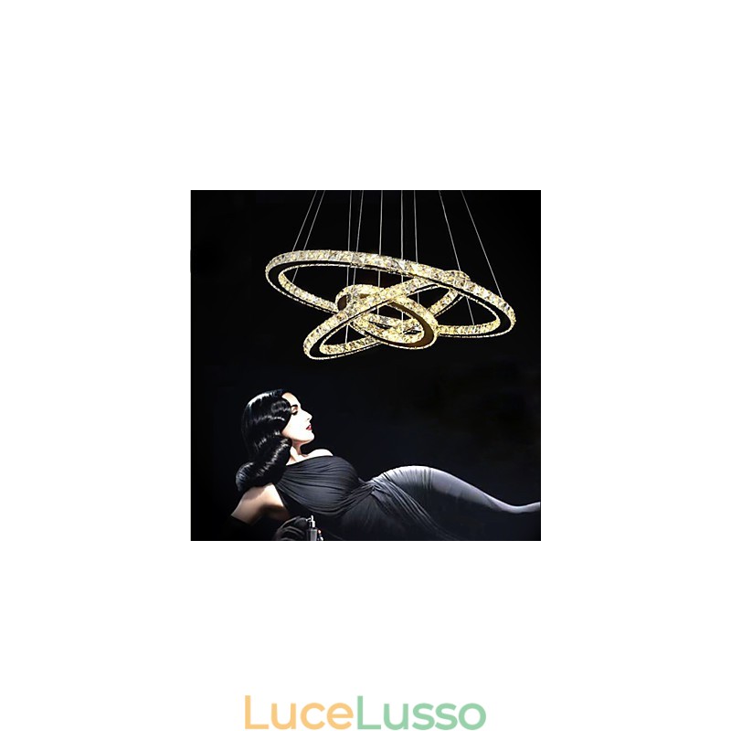 Lampade a sospensione Cristallo Moderno Contemporaneo Metallo