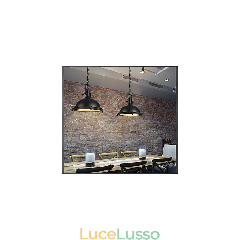 Lampada a sospensione singola industriale Decora stile loft Lampada a goccia in metallo vintage
