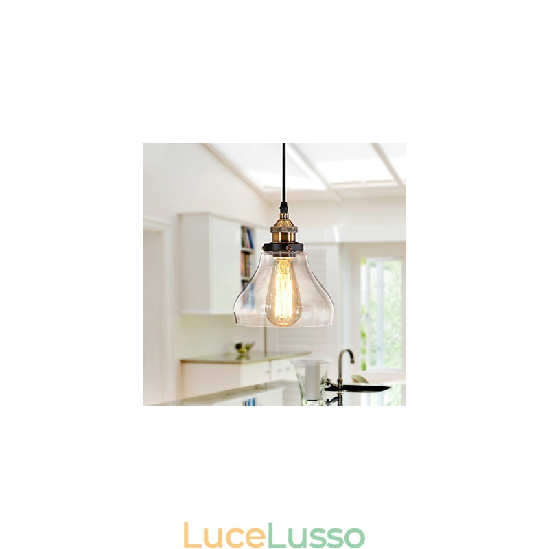 Lampada a sospensione tradizionale classica vintage retrò country globe
