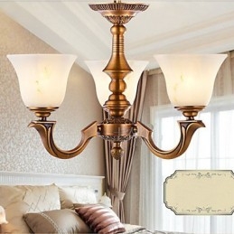 Lampadario in stile europeo Lampada in rame pieno Lampade in marmo
