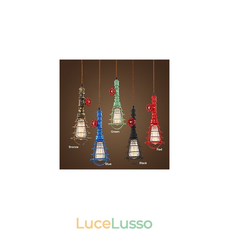 E26 Lampada a sospensione vintage Design Waterpipe Lights