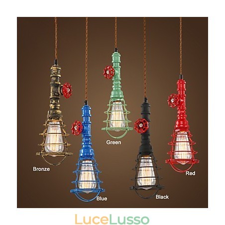 E26 Lampada a sospensione vintage Design Waterpipe Lights E26 Lampada a sospensione vintage Design Waterpipe Lights