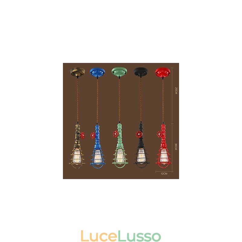 E26 Lampada a sospensione vintage Design Waterpipe Lights