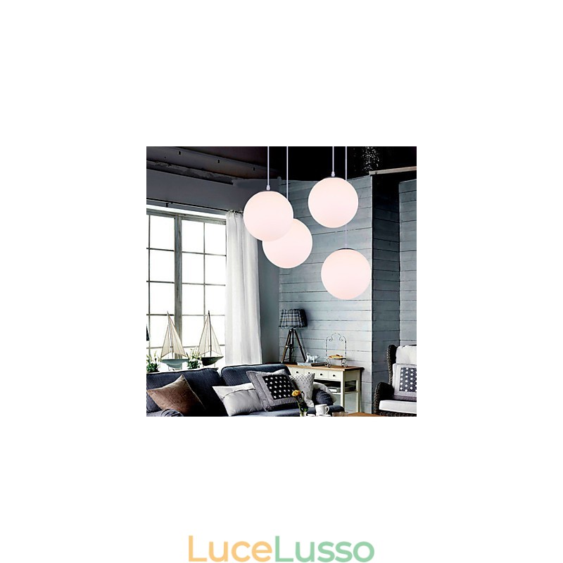 Lampada a sospensione in vetro contemporaneo a 1 luce
