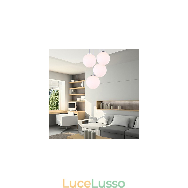Lampada a sospensione in vetro contemporaneo a 1 luce