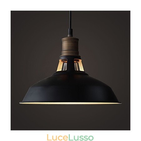 Lampada a sospensione industriale vintage in metallo mini 1 luce multicolore opzionale Lampada a sospensione industriale vintage in metallo mini 1 luce multicolore opzionale