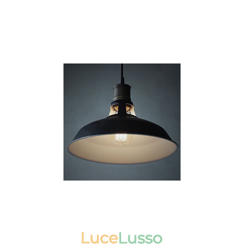 Lampada a sospensione industriale vintage in metallo mini 1 luce multicolore opzionale