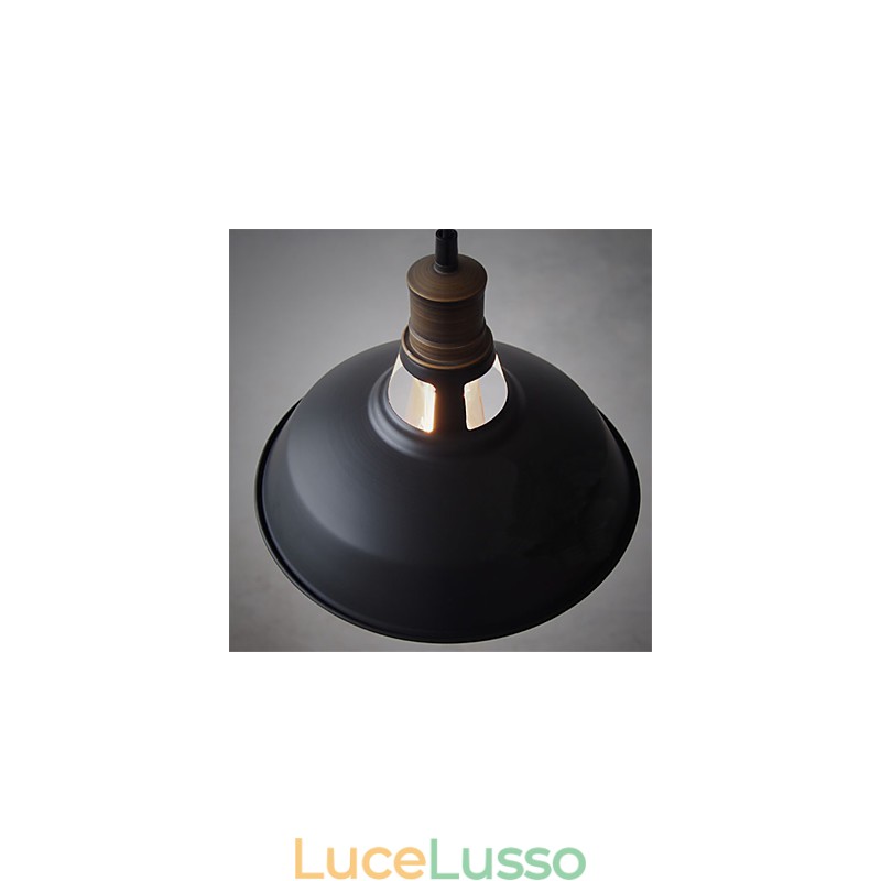 Lampada a sospensione industriale vintage in metallo mini 1 luce multicolore opzionale