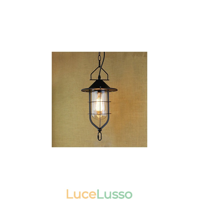 Lampada a sospensione industriale rustica retrò americana pastorale