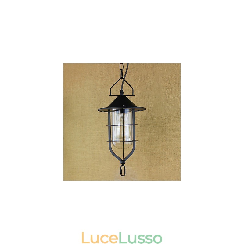 Lampada a sospensione industriale rustica retrò americana pastorale