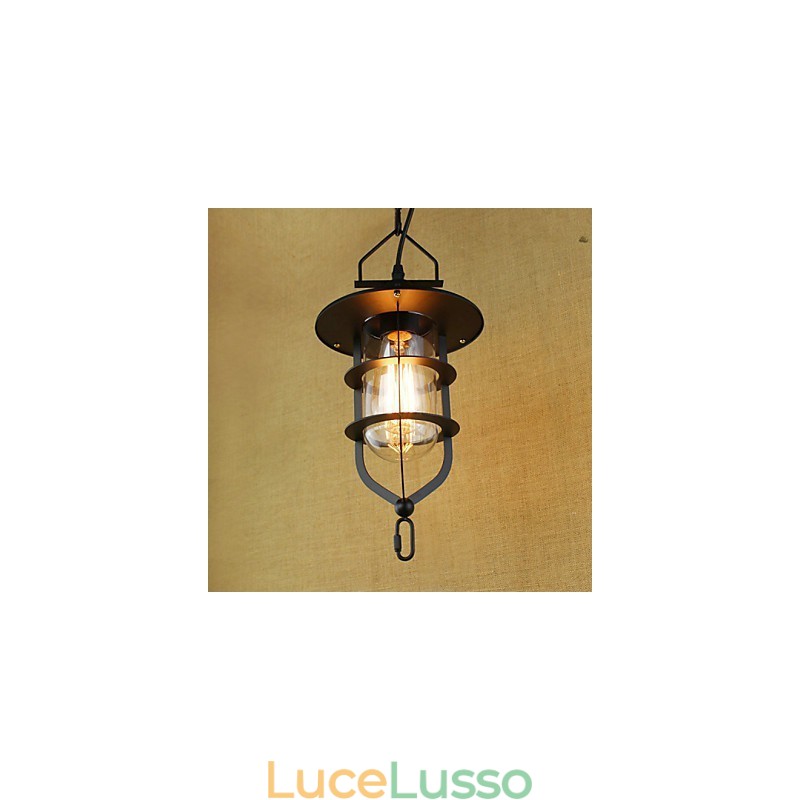 Lampada a sospensione industriale rustica retrò americana pastorale