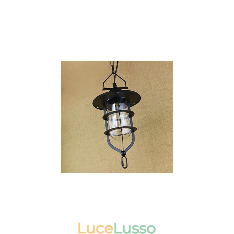 Lampada a sospensione industriale rustica retrò americana pastorale