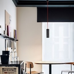 1 Mini lampada a sospensione anodizzata nera con alluminio