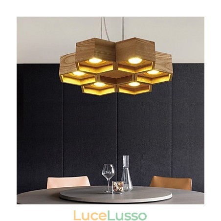 Lampade a sospensione Country Wood Bamboo Lampade a sospensione Country Wood Bamboo