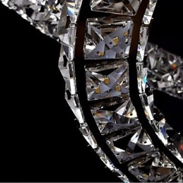 Lampada a sospensione in cristallo moderna, singola D40CM, tre lati, K9, lampada da soffitto per interni in cristallo