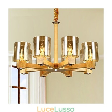 Lampade a sospensione Country Wood Bamboo Lampade a sospensione Country Wood Bamboo