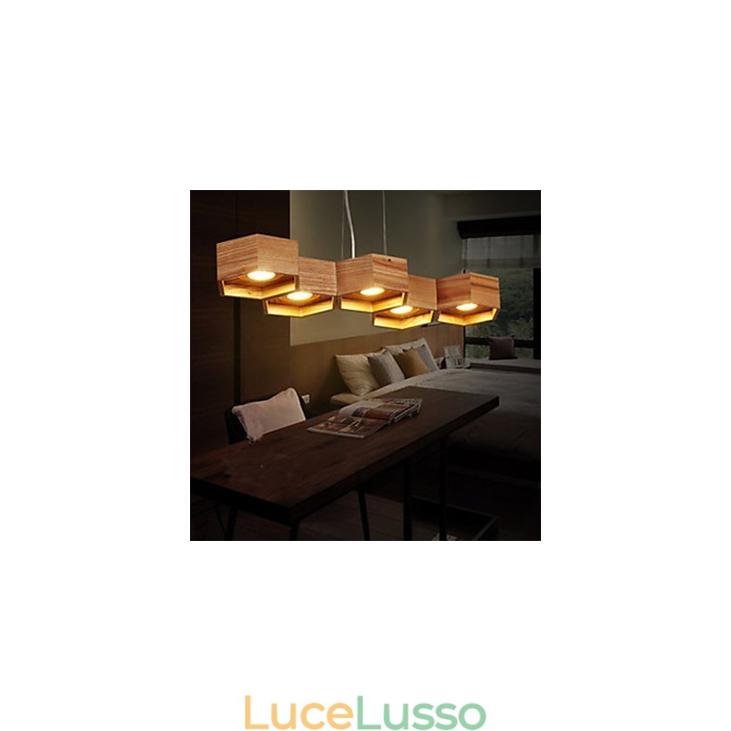 Lampade a sospensione Country Wood Bamboo