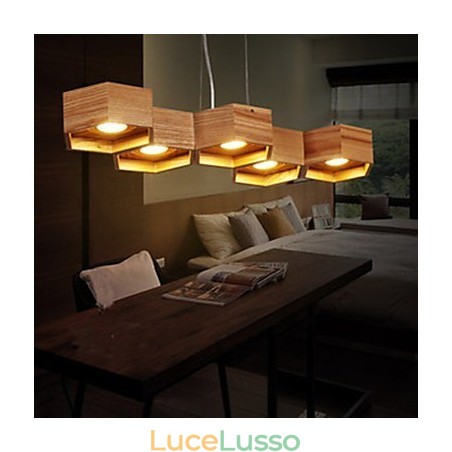 Lampade a sospensione Country Wood Bamboo Lampade a sospensione Country Wood Bamboo