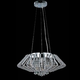 Lampada a sospensione in cristallo in acciaio inossidabile a forma di diamante con 9 luci