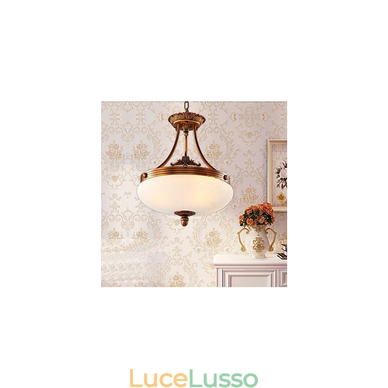 Lampadario in marmo europeo, luci in rame