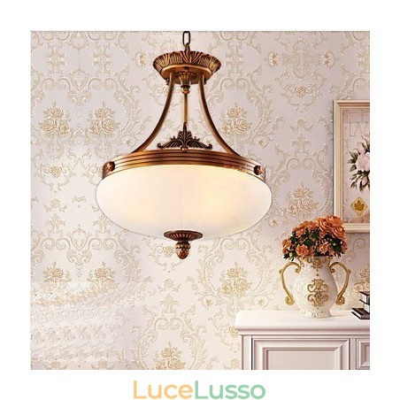 Lampadario in marmo europeo, luci in rame Lampadario in marmo europeo, luci in rame
