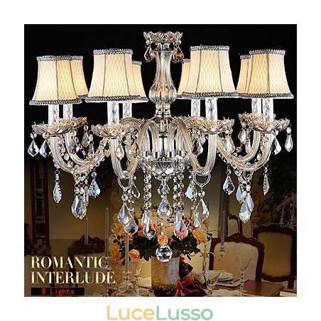 Grande lampadario di cristallo 8 bracci lampadario di cristallo di lusso luce di moda lampadario di cristallo luce Grande lampadario di cristallo 8 bracci lampadario di cristallo di lusso luce di moda lampadario di cristallo luce