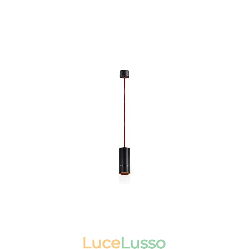 1 Mini lampada a sospensione anodizzata nera con alluminio